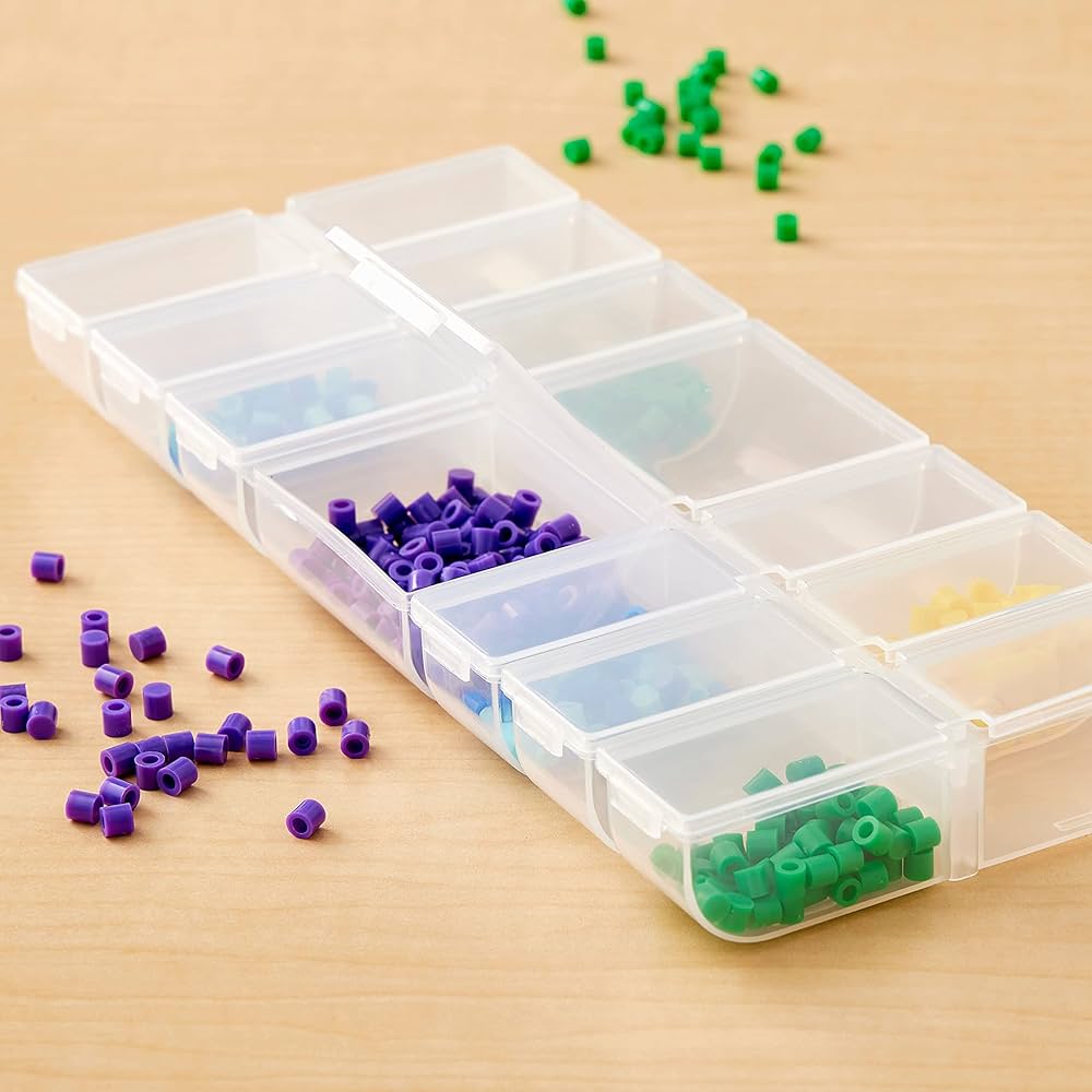 Amazon.com: 6 Pack: Clear 14-Compartment Flip Top Bead